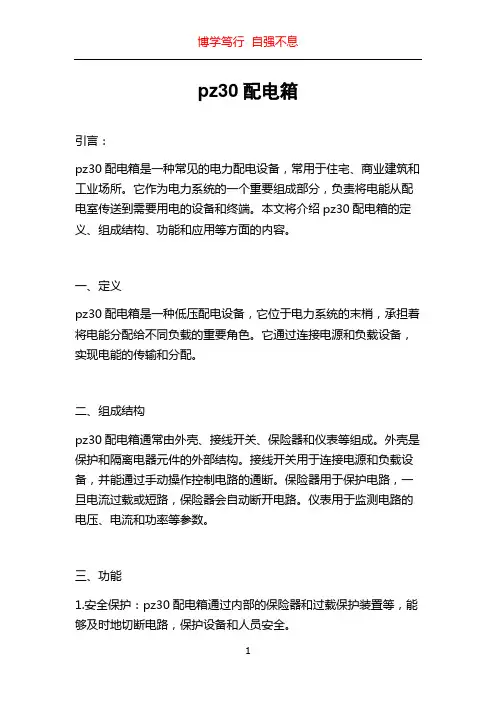pz30配电箱