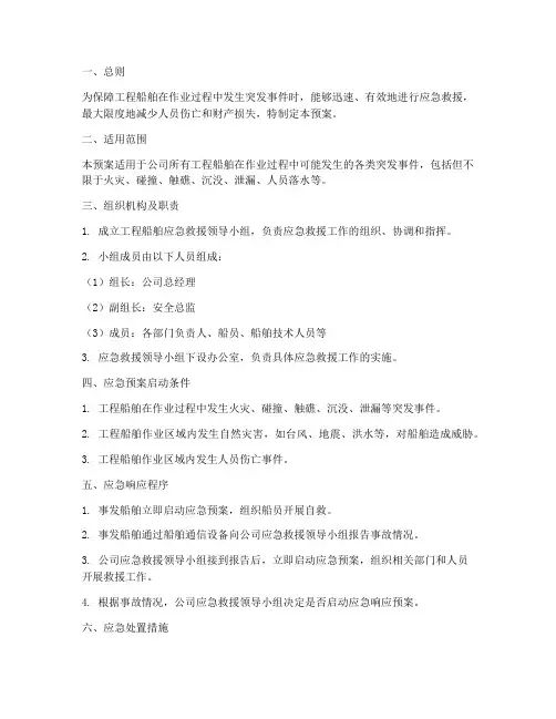 工程船舶应急预案