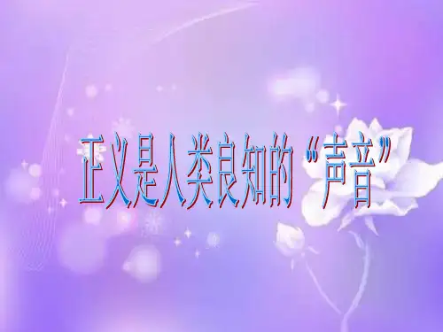 正义是人类良知的声音PPT教学课件