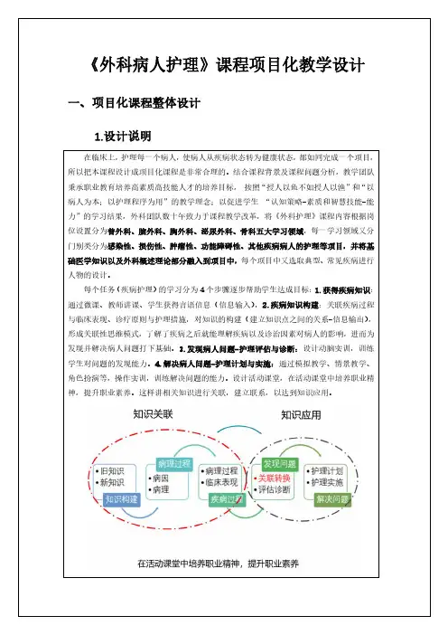 《外科病人护理》课程项目化教学设计