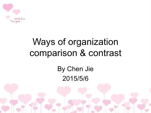 comparison and contrast比较与对比写作讲解