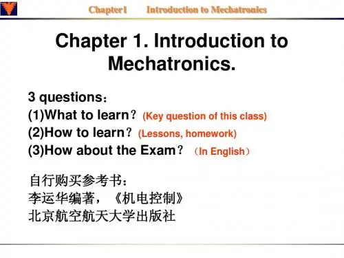 Mechatronics Chapter 1