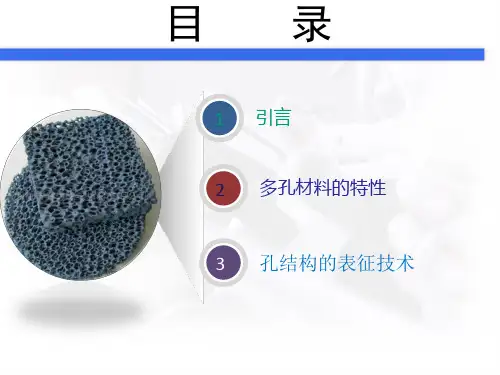 多孔材料孔结构表征