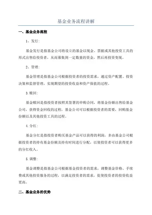 基金业务流程讲解