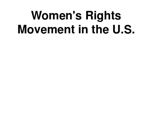 women's rights movement(女权运动)