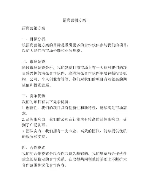 招商营销方案