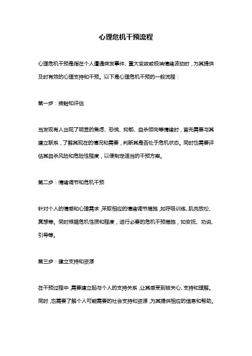 心理危机干预流程