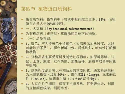 第四节植物蛋白质饲料