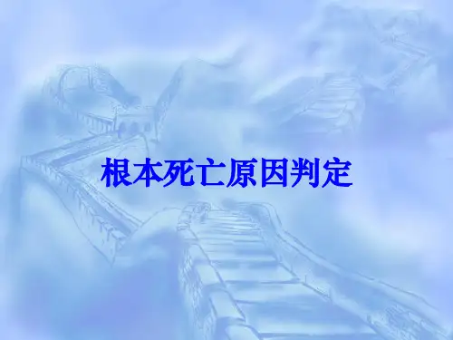根本死亡原因判定培训课件