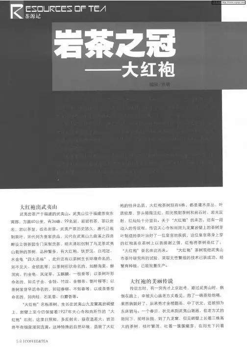 岩茶之冠——大红袍