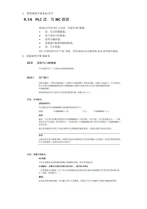 关于802DSL PLC读写R参数的调试