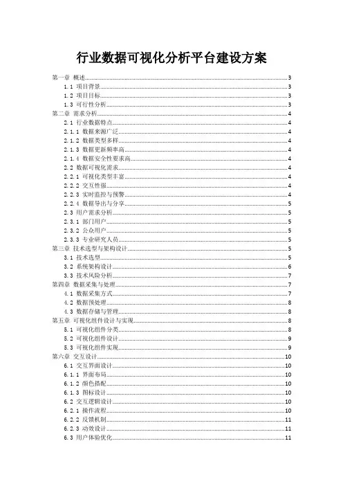 政府行业数据可视化分析平台建设方案