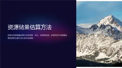 《资源储量估算方法》课件
