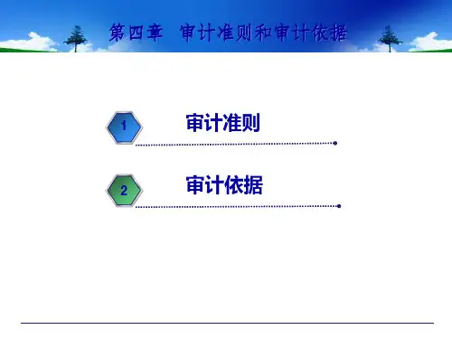 审计学教材审计准则和审计依据31页PPT
