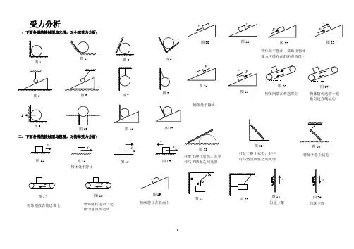 (完整版)八年级下册受力分析图