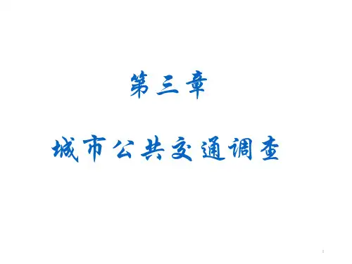 公共交通公共交通调查与现状评价