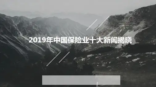 2019年中国保险业十大新闻揭晓14页