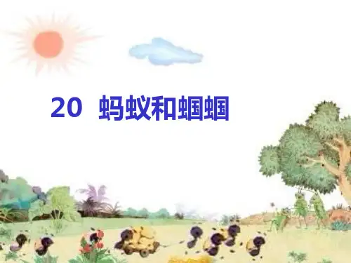 蚂蚁和蝈蝈PPT教学课件