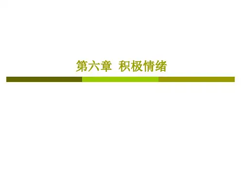 第六章 积极情绪