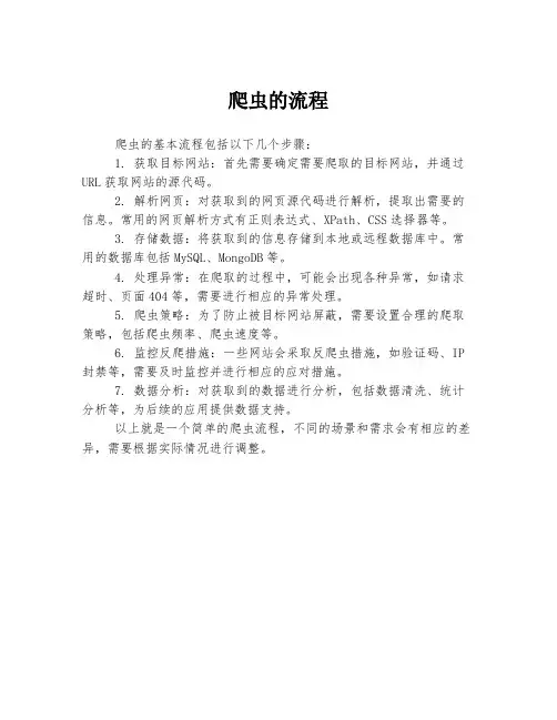 爬虫的流程