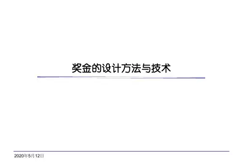 奖金的设计方法与技术PPT演示模板