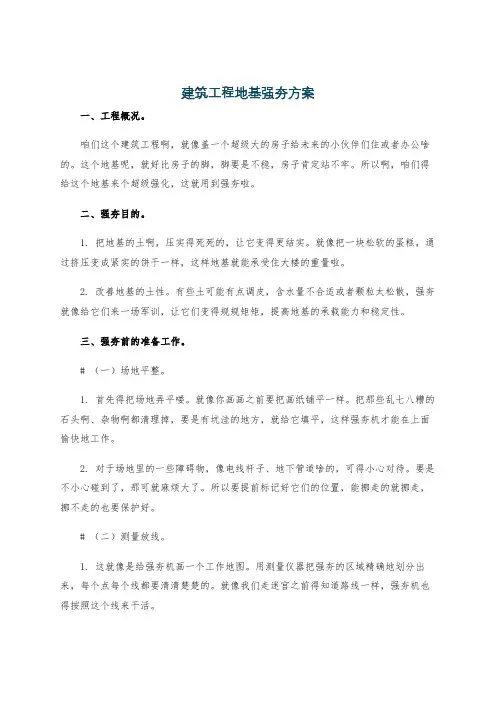 建筑工程地基强夯方案