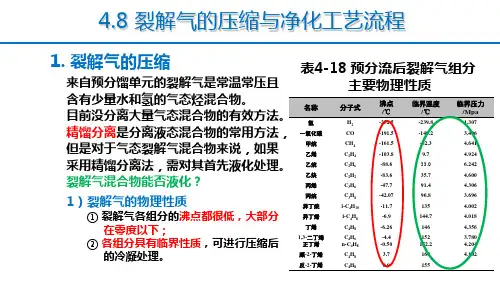 裂解气的压缩与净化工艺流程