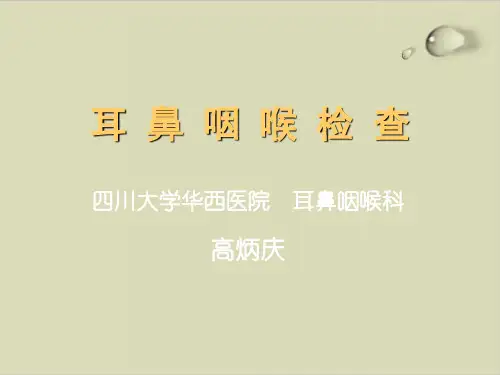 耳鼻咽喉检查专题讲义PPT课件( 47张)