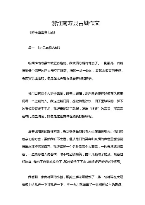 游淮南寿县古城作文