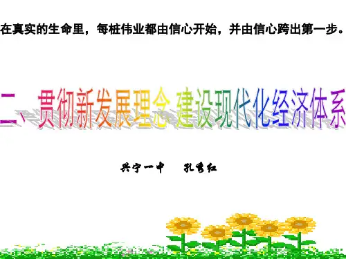 人教版高中政治必修一10.2贯彻新发展理念,建设现代化经济体系 (共30张PPT)