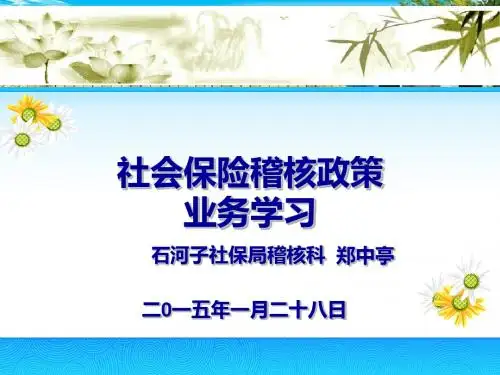 社会保险稽核知识岗前培训