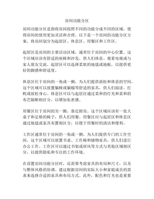 房间功能分区