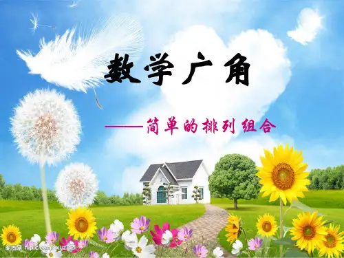 新人教版小学二年级数学上册《数学广角——简单的排列组合》课件