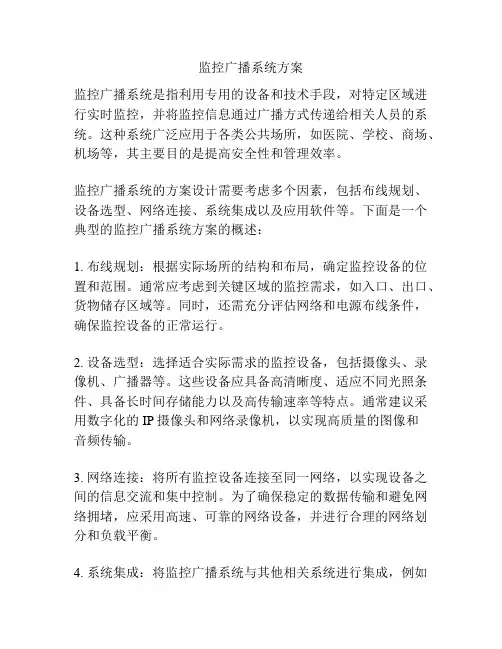 监控广播系统方案