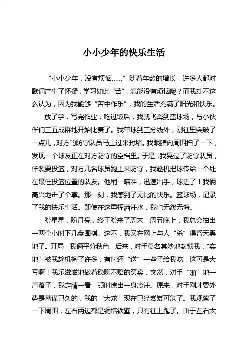 小小少年的快乐生活