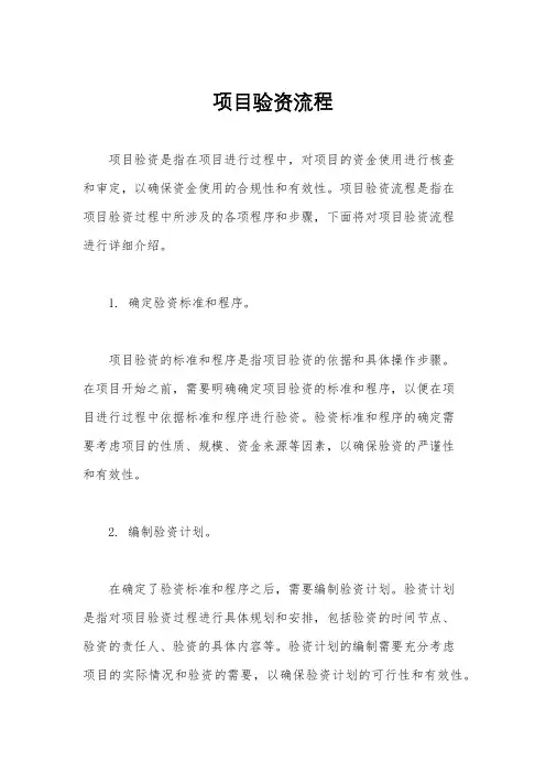 项目验资流程