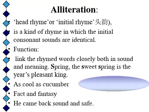 高级英语第一册修辞Alliteration