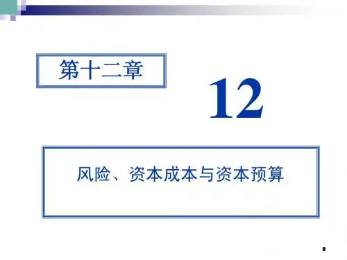 Ch12 风险、资本成本与资本预算