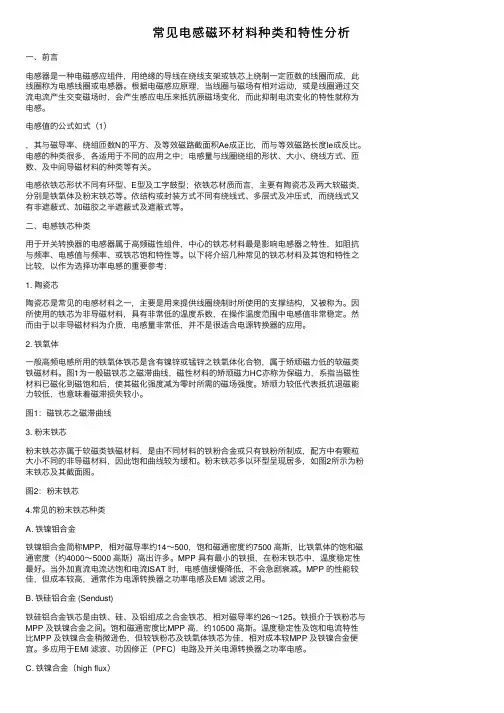 常见电感磁环材料种类和特性分析