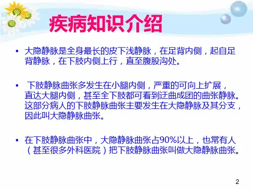 大隐静脉曲张护理查房ppt全套课件