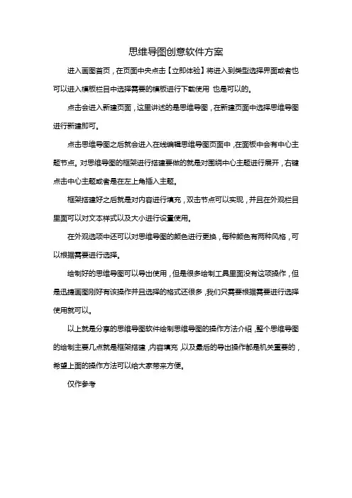 思维导图创意软件方案