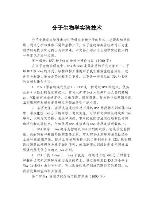 分子生物学实验技术