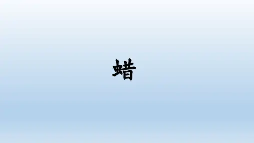 蜡简介