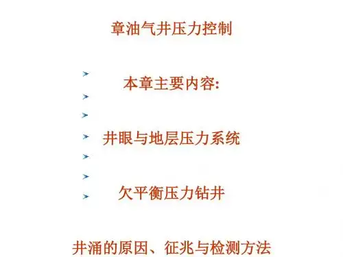 油气井压力控制(PPT 66张)