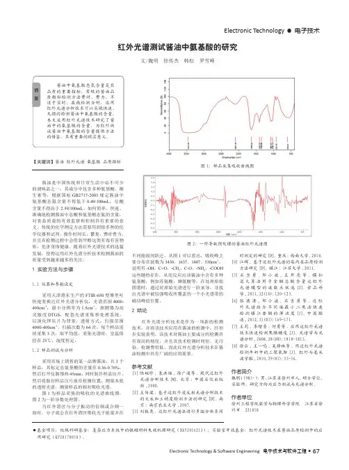 红外光谱测试酱油中氨基酸的研究