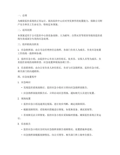 监控应急处置预案
