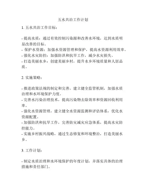 五水共治工作计划