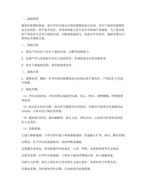 产房子痫应急预案演练