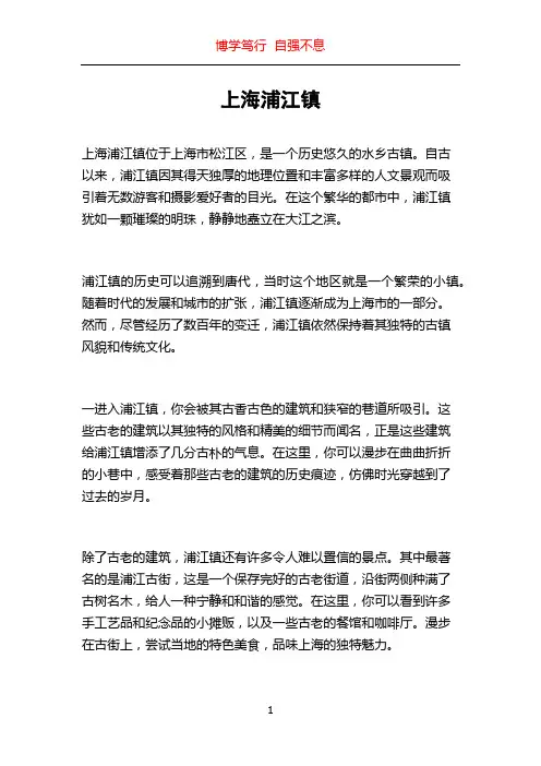 上海浦江镇