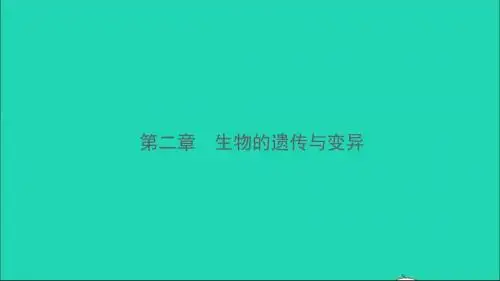 山东省滨州市2018年中考生物总复习生物圈中生命的延续和发展第二章生物的遗传与变异课件